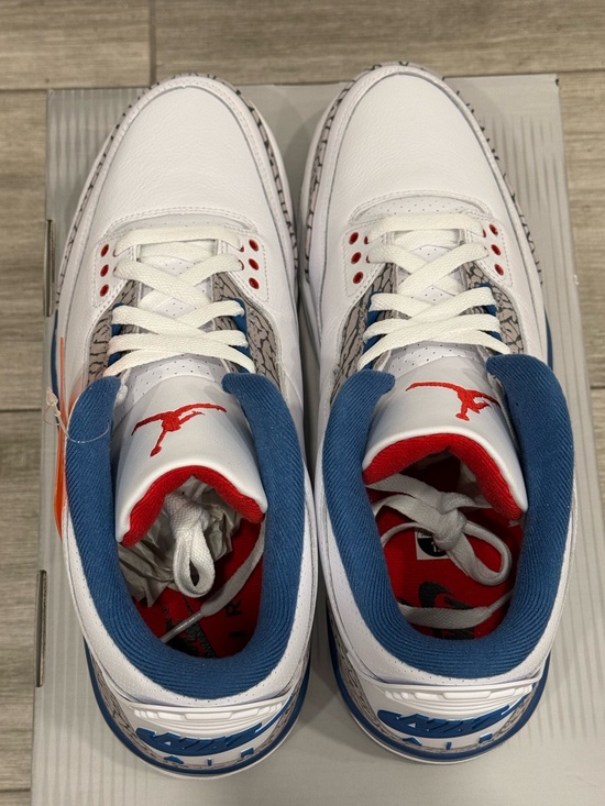 2026 Air Jordan 3 Retro True Blue IF4396-104 White Fire Red True Blue Sz 12 NEW